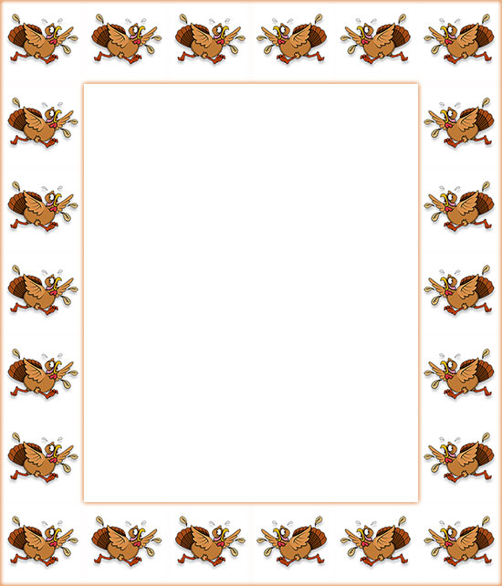 turkey eating pie clipart border