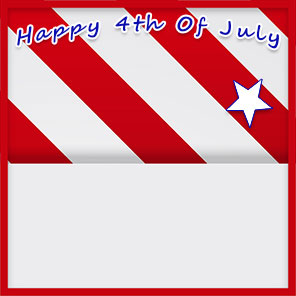 Happy 4th of July red stripes