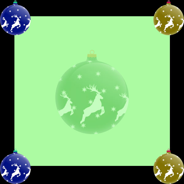 Christmas ornaments border frame