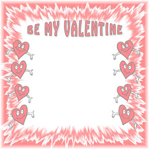 Be My Valentine with hearts