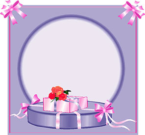 birthday border with ribbons