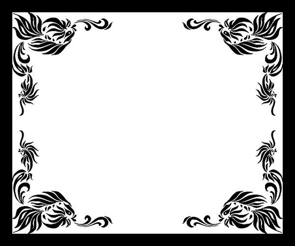 black and white border frame