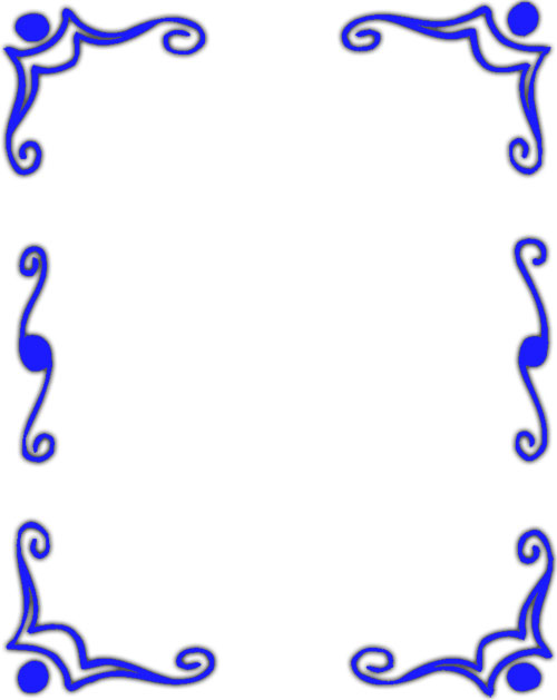 blue corner border