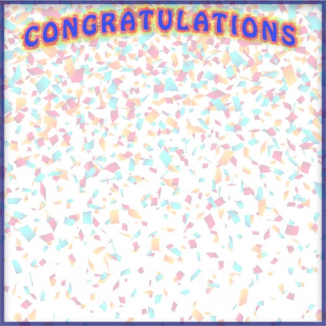 congratulation border with confetti