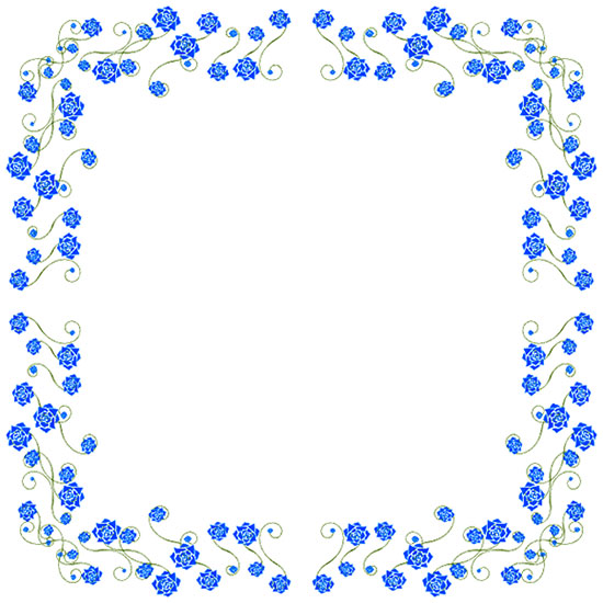 deep blue roses border