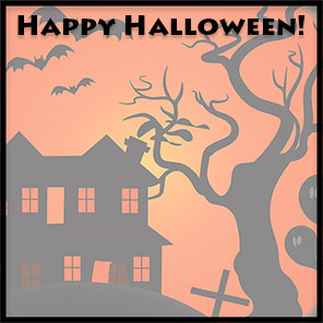 Happy Halloween ghosts and bats