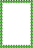 green ornament Christmas border