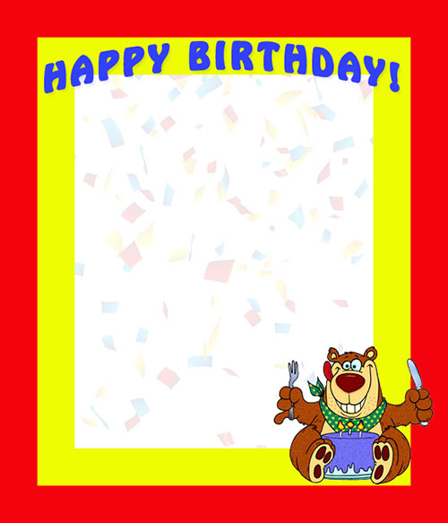 birthday bear with birthday cake