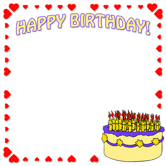 free birthday borders for word