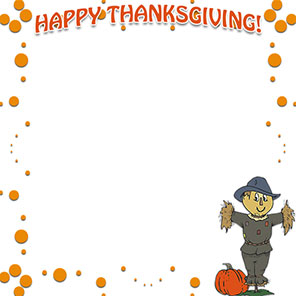 scarecrow and pumpkin border