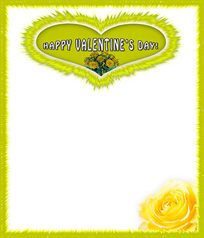 Happy Valentine's Day with yellow roses