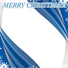 Merry Christmas in blue and white