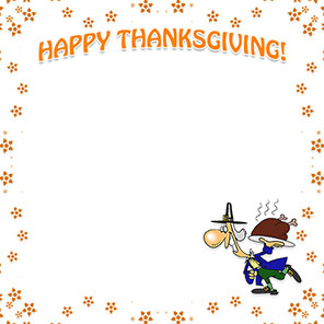 thanksgiving - pilgrim and turkey