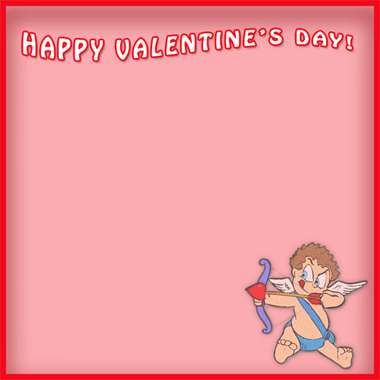 Happy Valentine's Day with cupid