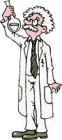 scientist in his lab coat animated