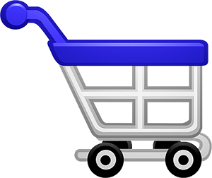 blue shopping cart