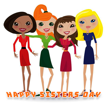 Free National Sister's Day Clipart - Animations - Happy Sisters Day