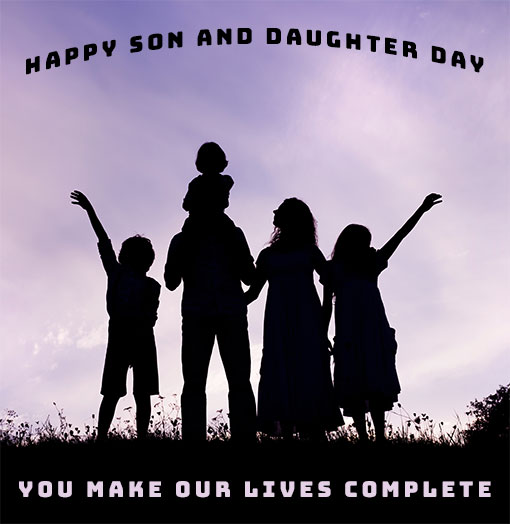 Free National Son and Daughter Day Clipart Animations Happy Son and