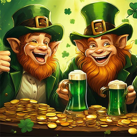 leprechauns green beer