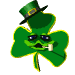 shamrock with hat and pipe animated