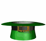 Irish hat with an animated shamrock inside