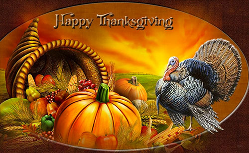 Happy Thanksgiving cornucopia