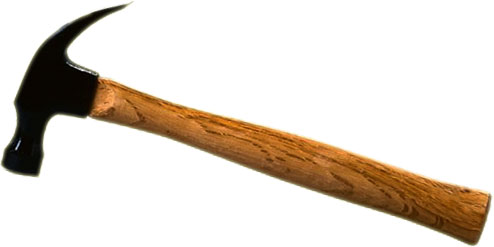 hammer with a wooden handle