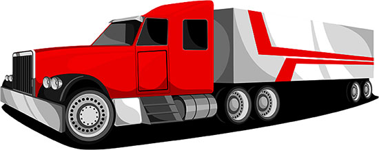 18 wheeler red