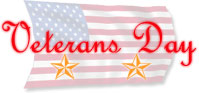 Veterans Day with gold stars