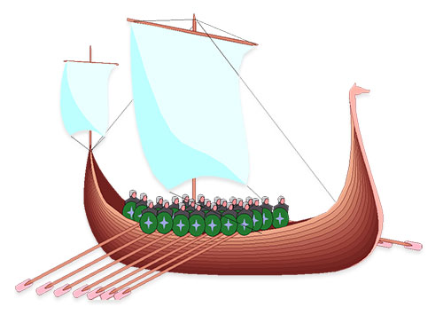 vikings in ship
