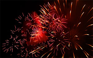 red fireworks