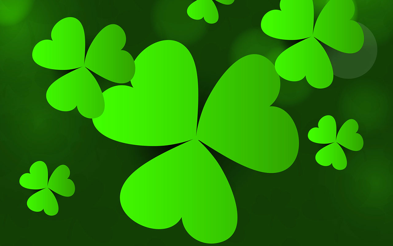 Shamrock background st patricks day wallpaper seamless pattern with clover  leaves vector illustration  CanStock