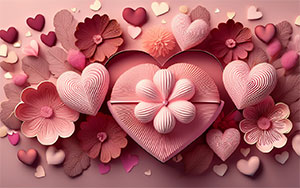 flowers hearts