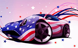 4th of July car