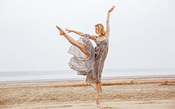 dancing on the beach