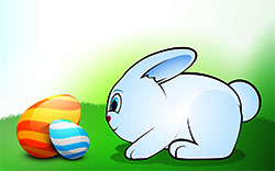 bunny and eggs