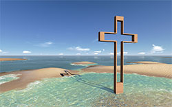 Easter cross beach