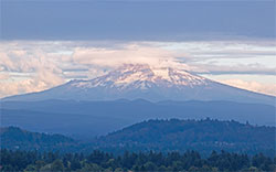 mountain landscape with clouds