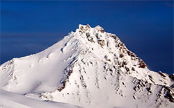 peak snow covered mountain