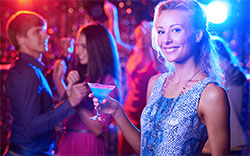 men and women party