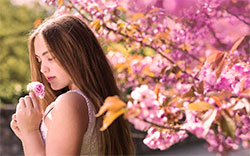 woman flower