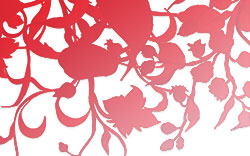 red flower design