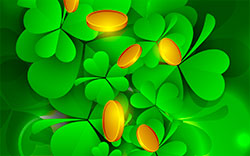 shamrocks and gold