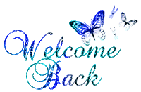 welcome back animation with butterflies