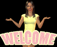 girl says welcome