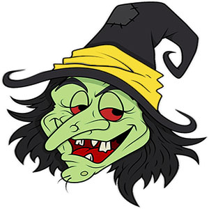witch with green face