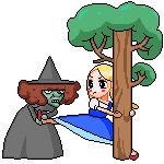 witch and girl