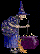 witch cooking dinner